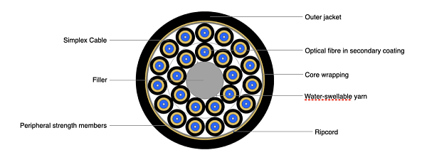 Flexible Breakout Cable 24F